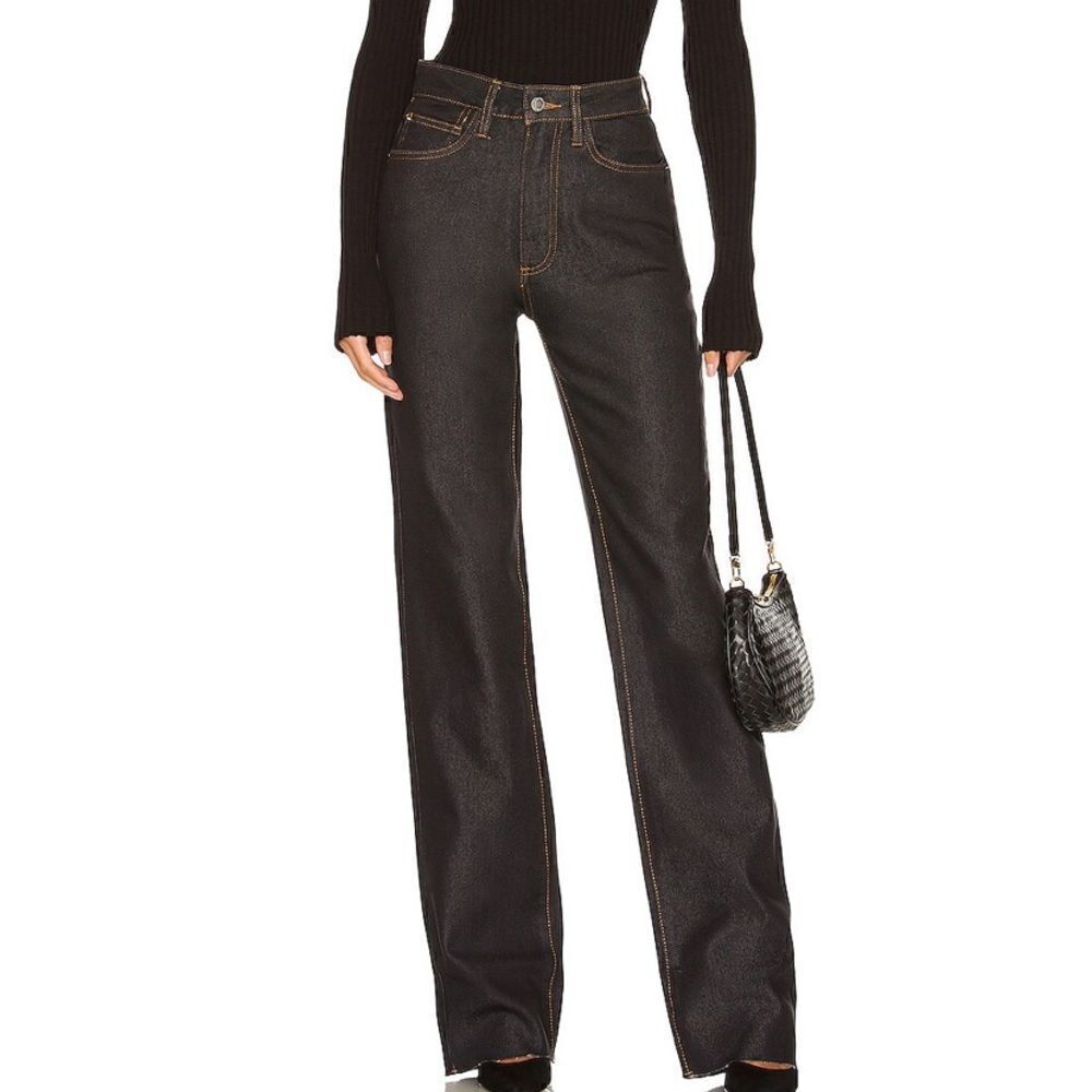 NWT WEWOREWHAT High Rise Dad Jeans Sz 27 Dani Blue/Black